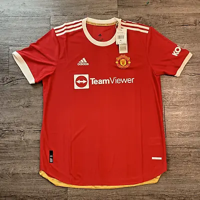 Adidas Manchester United Authentic 21/22 Home Jersey Red Men Size M-XL MSRP $130 • $49