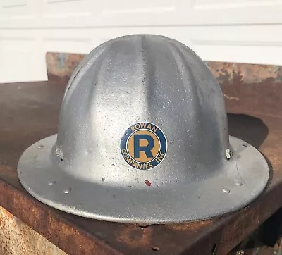 Vintage ROWAN DRILLING CO. ALUMINUM OILFIELD HARD HAT - B.F. McDONALD • $65