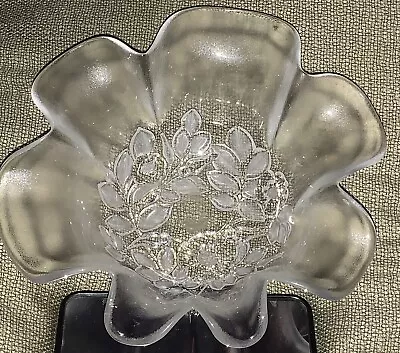 Vintage Mikasa Rosella Crystal Ruffled Rim Bowl 8  • $15