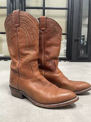 Frye Leather Cowboy Boots Women 9 B  Brown - Made In Mexico • $17.96