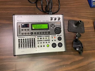 Roland TD-20 V-Drum Module Brain W/Mount Clamp Vex Pack & Power Cable AW49468 • $595