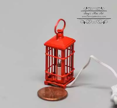 1:12 Red Lantern With A Flickering LED 12V/ Miniature Lantern HH MH1063 • $27.82