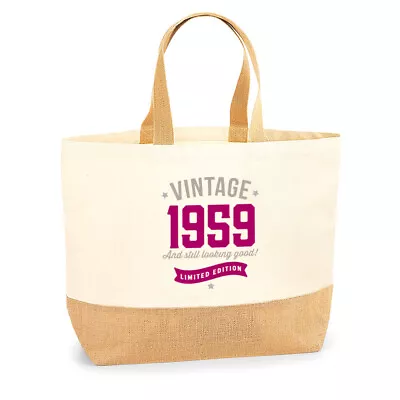 65th Birthday Vintage Gift Women’s Ladies Shopping Bag Present Tote Idea • £12.95