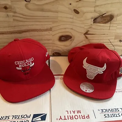 NBA Lot Of 2 Chicago Bulls Snapbacks Mitchell & Ness 1991 World Champions • $29.99