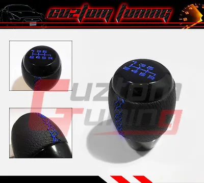For 05-09 Infiniti G35 Sedan Coupe Blk Leather 6 Speed Shift Knob Blue Stitching • $21.99