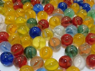 100 Vintage American Cats Eye Marbles Vitro Agate Marble King Bright Colors • $18