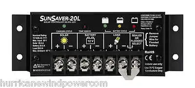 Morningstar  SS-20L-12V SunSaver 20 Amp 12 Volt Solar Charge Controller With LVD • $145