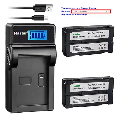 Kastar Battery LCD USB Charger For Panasonic PV-SD4090 PV-SD5000 VM-VBD1 • $7.99