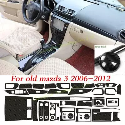 For Old Mazda 3 2004-2012 5D Carbon Fiber Pattern Interior DIY Trim Decals • $36.80