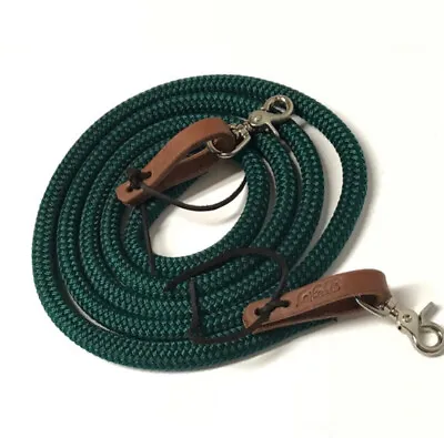 Rope Reins Water Loops Hunter Green Yacht Rope With Trigger Snaps • $47