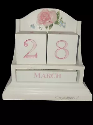 Hallmark MARJOLEIN BASTIN PERPETUAL BLOCK CALENDAR Flowers Rose Retired • $18