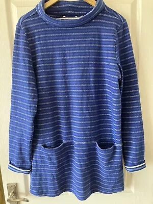 ❤️ Seasalt Mawgan Porth Tunic Sweatshirt Top. Pockets. Size 14. Blue • £20