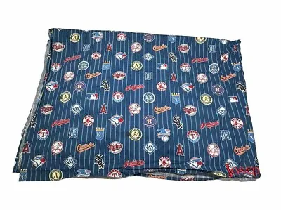 Pottery Barn Teen Major League Baseball Logos Twin Flat Sheet Only Embroidered • $12.75