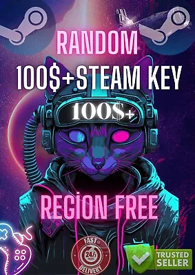 RANDOM STEAM KEY 100$+ Guaranteed!Region Free.Pc • $5.55