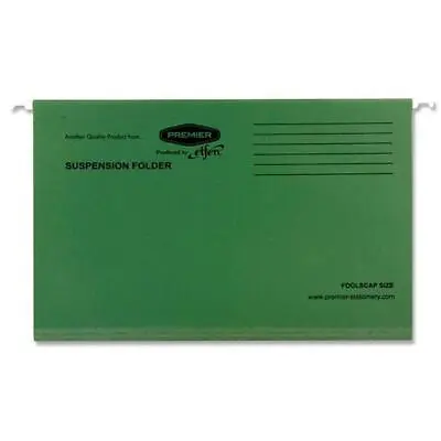 £8.99 • Buy Foolscap Hanging Suspension Files Dark Green Tabs Insert Folders Filing Cabinet 