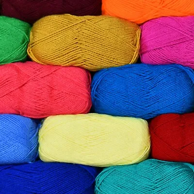 £2.48 • Buy HIGH QUALITY 100g Acrylic Wool Everyday DK Double Knitting Yarn Soft Crochet