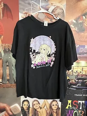 Vintage Y2K 2000s Anime A-Kon 28 Tshirt Size Xl Anime Girl  • $25