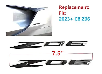 2PCS Black Glossy Side Z06 Emblem Badge For 2023 2024 Corvette C8 Z06 • $42.99