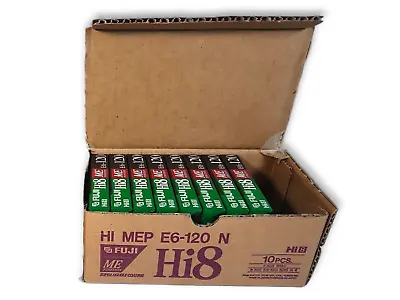 VTG 8pk Box Sealed Hi8 ME Position E6-120 Fuji Film Video Cassette 8mm Tapes • $69.94