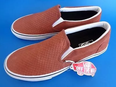Deadstock Vans Slip-On Leather Color Brown 721277 Sneaker Without Box Men Us10.5 • $392.69