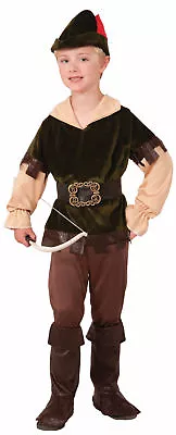 Archer Woodsman Child Costume Sherwood Robin Hood Forest Medieval Green Sm-lg • $36.95