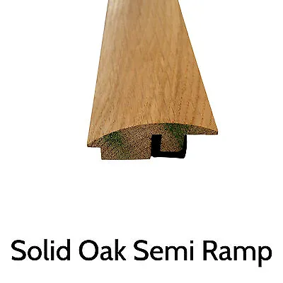 Solid Oak Threshold Semi Ramp Section Door Trim 900mm Strip Transition Profile • £14.94