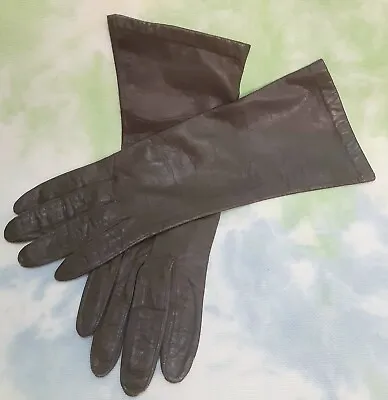 Women's Size 7.5 Vintage French Leather Driving Gloves~100% Silk Lining~Buttery • $33.77