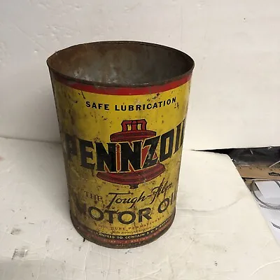 PENNZOIL 5 Quart Vintage Oil Can 100% Pure Pennsylvania Tough-Film • $44