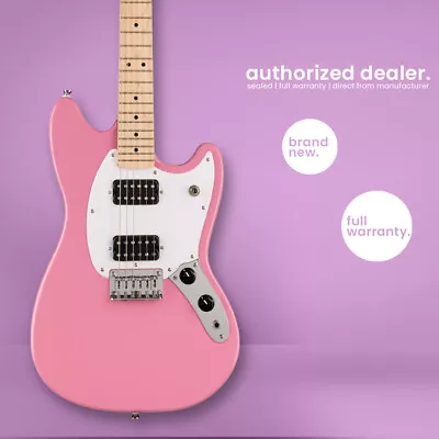 Fender Squier - Sonic Mustang - HH Electric Guitar - Flash Pink • $199.99