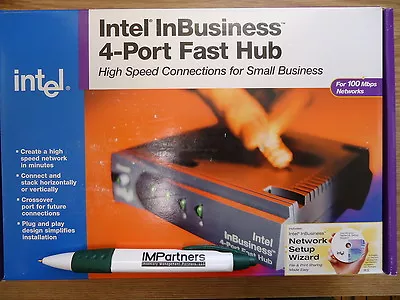 Intel SH100TX4US 4-Port Fast Hub. Brand New! • $6