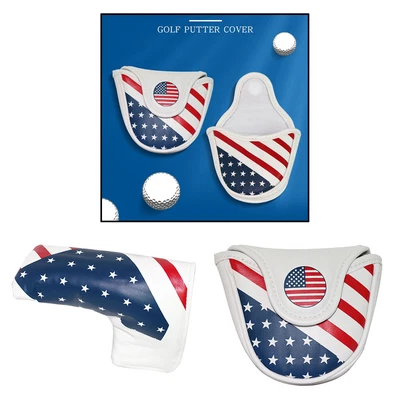 £9.82 • Buy Magnetic Golf Head Cover USA Stars & Strips Flag Headcover Blade Center Putter