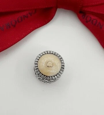 $44.10 • Buy Genuine Pandora Two Tone Gold Precious Heart Charm #792073EN23 Limited Edition..