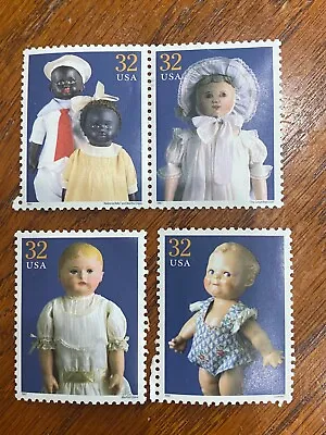 4 Stamp Classic American Dolls 1997 Alabama Baby Columbian Martha Chase Scootles • $4.99