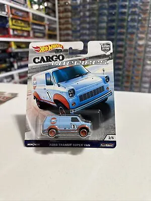 Hot Wheels Car Culture Ford Transit Super Van Cargo Carriers All Metal RR Tires • $15