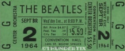 Beatles Unused and Framed Busch Memorial Stadium Ticket (1966