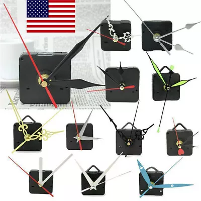 Replacement Silent Quartz Clock Movement Mechanism Battery Powered Hand Tool US • $2.55