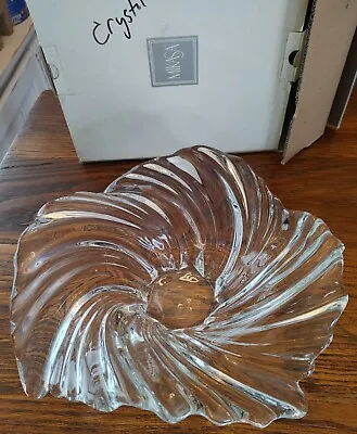 Mikasa Belle Epoque Clear Glass Swirl Wave Bowl Centerpiece Crystal  • $49.99