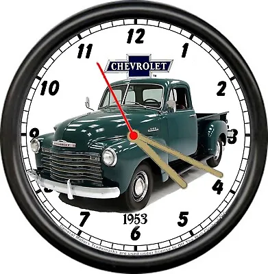 Licensed 1953 '53 Chevy Stepside Pickup Truck General Motors Sign Wall Clock • $45.91
