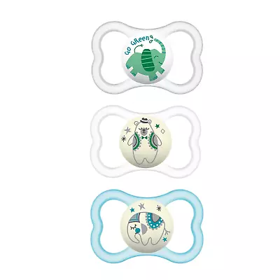 MAM Air Day & Night Baby Pacifier For Sensitive Skin Glows In The Dark 3 16+ • $17.11