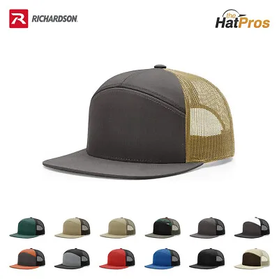 Richardson 7 Panel Trucker Hat 168 Adjustable Snapback Hi-Pro Mesh Cap OSFM • $12.79