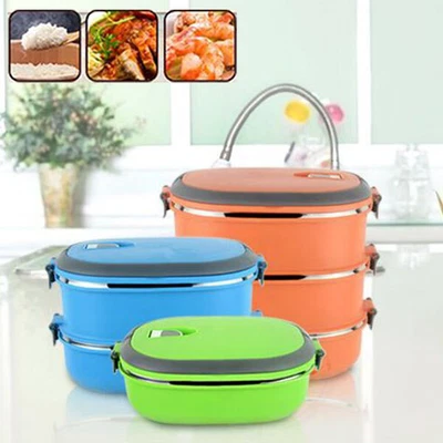 $27.53 • Buy AU Lunch Box Thermos Food Flask Stainless Steel Insulated Hot Food Jar Container
