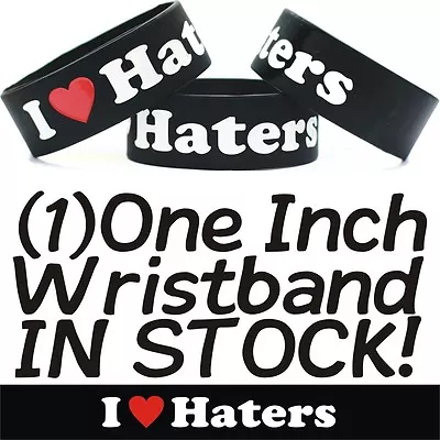 Three (3) Of I Love Haters Wristbands - Motivation Heart My Haters Inspirational • $12.88