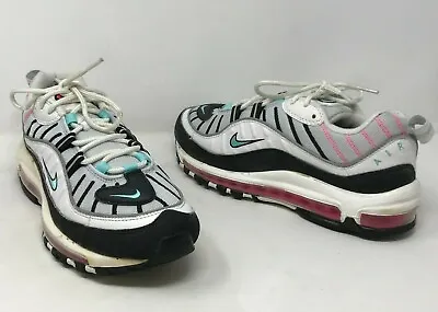 Womens Og 2018 Nike Air Max 98 Pure Platinum Gray Black Pink Blast Rare Retro 9 • $36