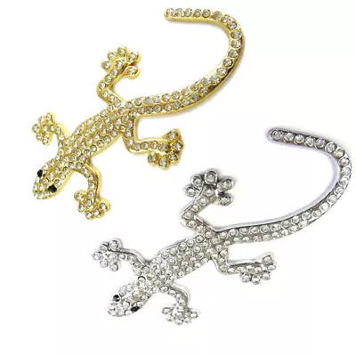 Metal Diamond Gecko Car Sticker 3d 3d Special For Car Decorative Jewelry • $12.88