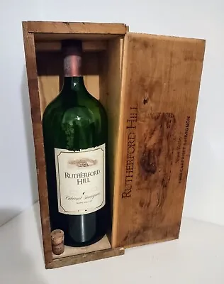 XL 6 LITER Rutherford Hill 1986 Napa Valley Cabernet Sauvignon Empty Bottle+Box • $549