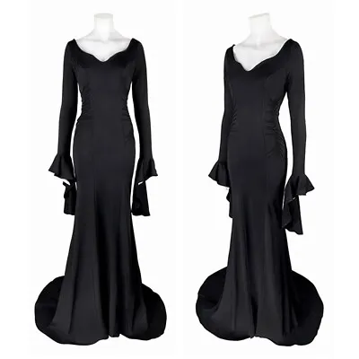 Cartoon Addams Cosplay Morticia Addams Costume Dress Addams Family Outfit • $42.33