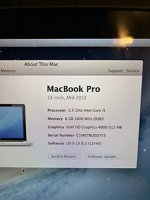 Mid 2012 13” MacBook Pro • $110