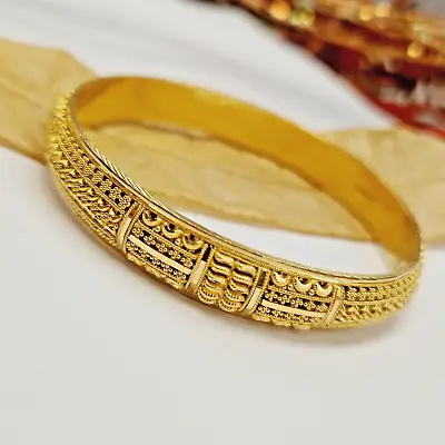 22ct Yellow Gold Single Bangle. Diwali/Christmas Gift. • £1695