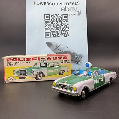 Vintage T.T. - Mercedes Benz Police / Polizei Tin Car - 1960s - Made In Japan • $80