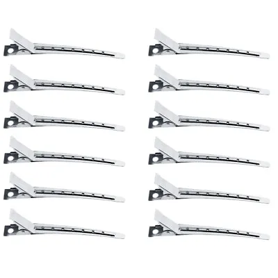 Metal Hair Clips Duckbill Clips Alligator Clips Styling Clips Pins 12-24Pcs • $7.99